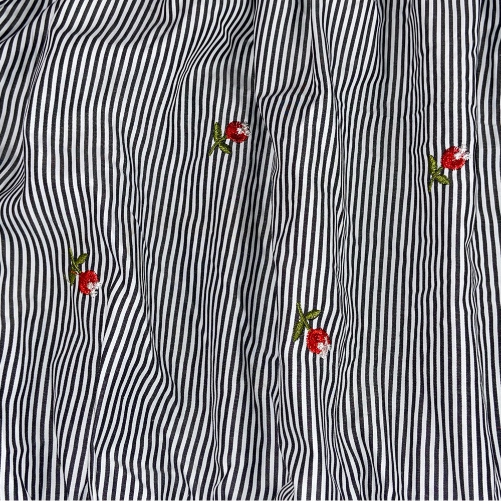 Roommates Striped Floral Lace Up Top Blouse - Woman’s Size 2X - Picture 6 of 8